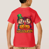 Schattige honden in Halloweenkostuums T-shirt (Achterkant)
