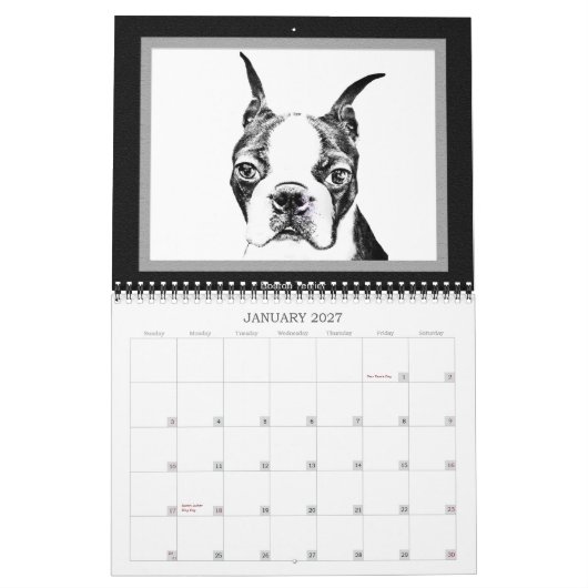 Schattige honden in kunst kalender (Jan 2027)