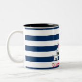 Schattige honden in liefde met speciaal gepersonal tweekleurige koffiemok (Links)