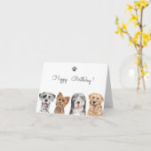 Schattige honden kaart (Gele Bloem)