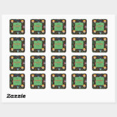 Schattige Honden Kerstmis Vierkante Sticker (Vel)