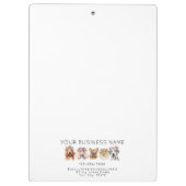 Schattige honden met bloemkroon, waterverf wit klembord (Achterkant)