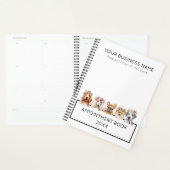 Schattige honden met bloemkroon, waterverf wit planner (Display)
