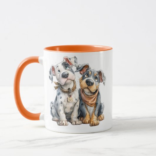 schattige honden mok (Links)