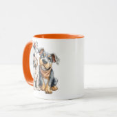 schattige honden mok (Voorkant links)