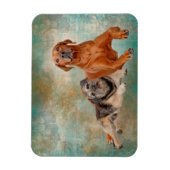 Schattige honden op kunst magneet (Verticaal)
