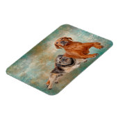 Schattige honden op kunst magneet (Linkerzijde)