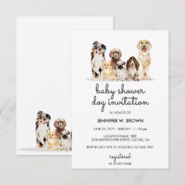 Schattige Honden Puppies Baby Shower Kaart