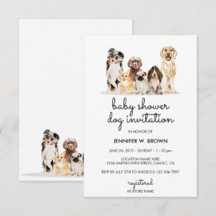 Schattige Honden Puppies Baby Shower Kaart
