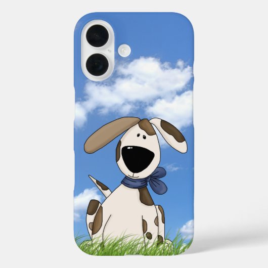 schattige hondenafbeelding in gras Case-Mate iPhone case (Achterkant)