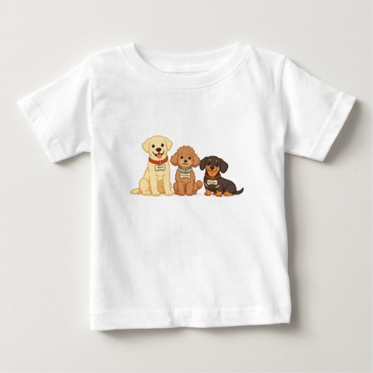 Schattige Hondenfamilie Vector Illustratie (Voorkant)