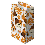 Schattige hondengezicht en poten klein cadeauzakje (Voorkant Gekanteld)