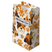 Schattige hondengezicht en poten klein cadeauzakje (Achterkant Gekanteld)