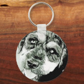 Schattige Hondengezicht Sleutelhanger (Voorkant)