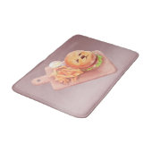 Schattige Hondengezichtsburger met Fries Badmat (Gekanteld)