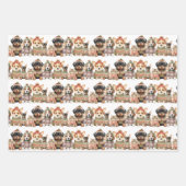 Schattige Hondenkat Huisdieren Gebreide truien Ker Inpakpapier Vel (Voorkant)