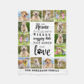 Schattige Hondenliefhebber gepersonaliseerde huisd Fleece Deken (Voorkant)