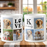 Schattige Hondenliefhebber Gepersonaliseerde LIEFD Koffiemok<br><div class="desc">Introductie van onze moderne en stijlvolle Love Paw Print mok, het perfecte cadeau voor elk hondenliefhebber! Deze chique mok heeft een moderne aangepaste fotocollage en de gepersonaliseerde boodschap om je liefde voor je harige vriend te shows. Als een hond moeder of vader, er is niets beter dan knuffelen met je...</div>