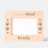 Schattige Hondenliefhebber - WOOF - Gepersonalisee Gegraveerde Lijstjes (Voorkant)