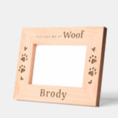 Schattige Hondenliefhebber - WOOF - Gepersonalisee Gegraveerde Lijstjes (Links)