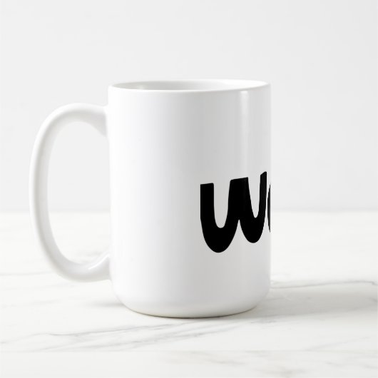 Schattige Hondenliefhebbers "Woof" 15 oz Koffie Mo Koffiemok (Links)