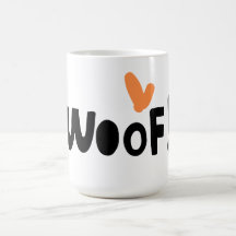Schattige Hondenliefhebbers "Woof" 15 oz Koffie Mo