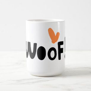 Schattige Hondenliefhebbers "Woof" 15 oz Koffie Mo Koffiemok