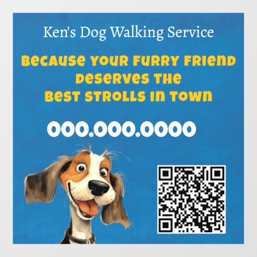 Schattige hondenlopen raamsticker (Vel)