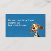 Schattige hondenlopen visitekaartje (Achterkant)