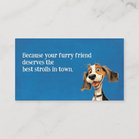 Schattige hondenlopen visitekaartje (Achterkant)