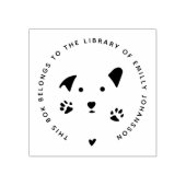 Schattige hondenmodern uit het bibliotheekboek rubberstempel (Afrduk)