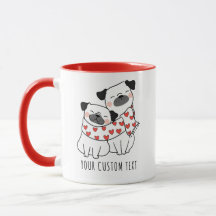 Schattige hondenpaar gepersonaliseerde Valentijnsd