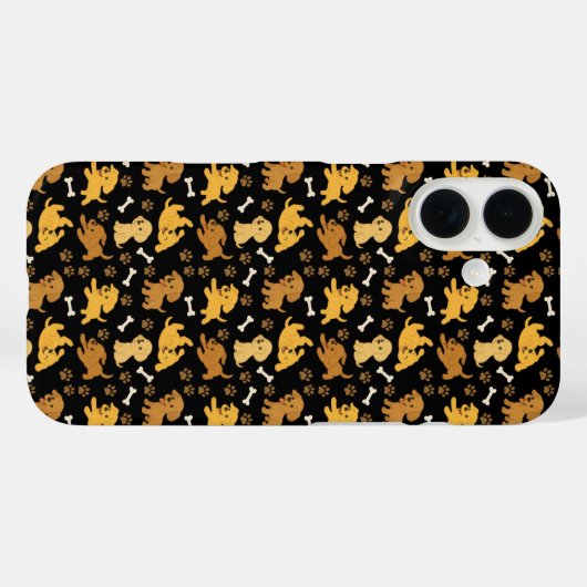 Schattige hondenpatroon telefoonhoesje Case-Mate iPhone case (Achterkant (horizontaal))