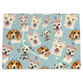 Schattige Hondenpatroonfeest Pet Verjaardag Groot Cadeauzakje (Voorkant)
