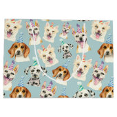 Schattige Hondenpatroonfeest Pet Verjaardag Groot Cadeauzakje (Achterkant)