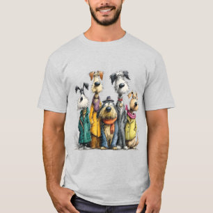 Schattige hondenpersonages t-shirt