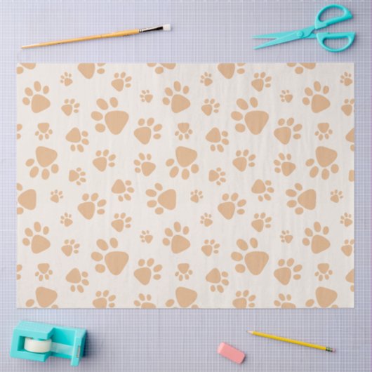 Schattige hondenpootafdruk tissuepapier (Craft)