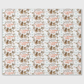 Schattige Hondenpootje Prints Jongens Verjaardag Cadeaupapier (Vlak)