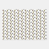 Schattige hondenpootjes patroon inpakpapier vel (Voorkant 3)