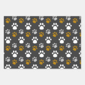 Schattige hondenpootjes patroon inpakpapier vel (Voorkant 2)