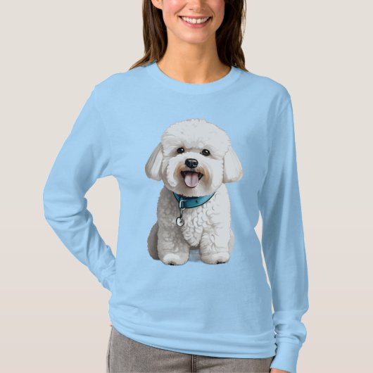 Schattige hondenportret van Bichon Frise T-shirt (Voorkant)