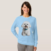 Schattige hondenportret van Bichon Frise T-shirt (Voorkant volledig)