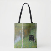 Schattige Hondenpug Gustav Klimt Forest AOP Tote Bag (Voorkant)