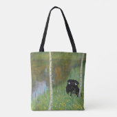 Schattige Hondenpug Gustav Klimt Forest AOP Tote Bag (Achterkant)