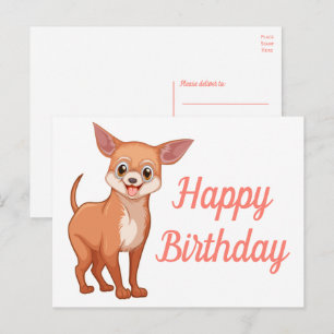 Schattige Hondenpup Grappige Tekenfilm Chihuahua V Briefkaart