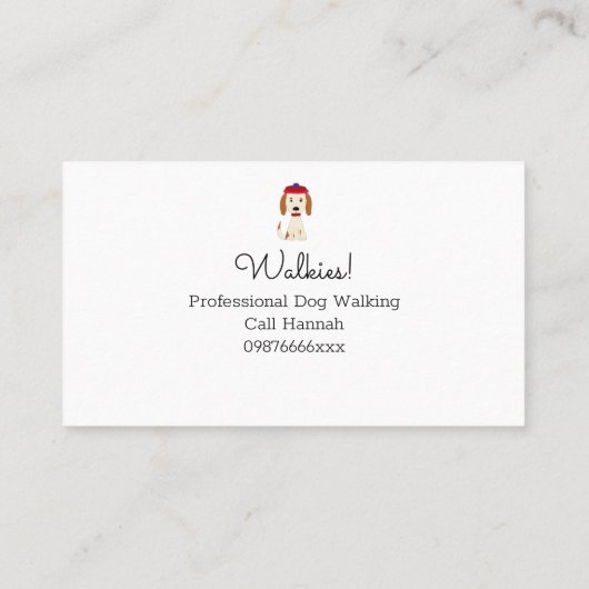 Schattige hondenuitlaten / Grooming Loyalty Kaart (Achterkant)