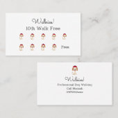 Schattige hondenuitlaten / Grooming Loyalty Kaart (Voorkant / Achterkant)