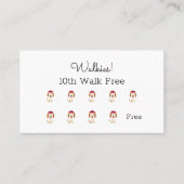 Schattige hondenuitlaten / Grooming Loyalty Kaart (Voorkant)