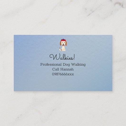 Schattige hondenuitlaten / Grooming Loyalty Kaart  (Achterkant)