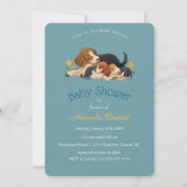 Schattige hondenuitnodiging voor Baby shower Kaart (Voorkant)